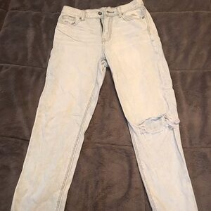 American eagle size 0 distressed mom jeans